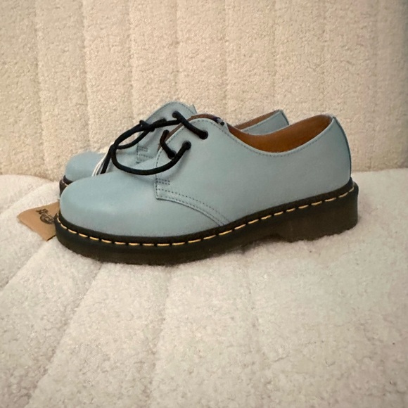 Dr. Martens 1461 Oxford Light Blue Leather Shoes - Picture 2 of 4